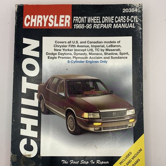 Chilton Chrysler Front Wheel Drive Cars 6-Cyl 1988-95 Repair Manual - Picture 1 of 2